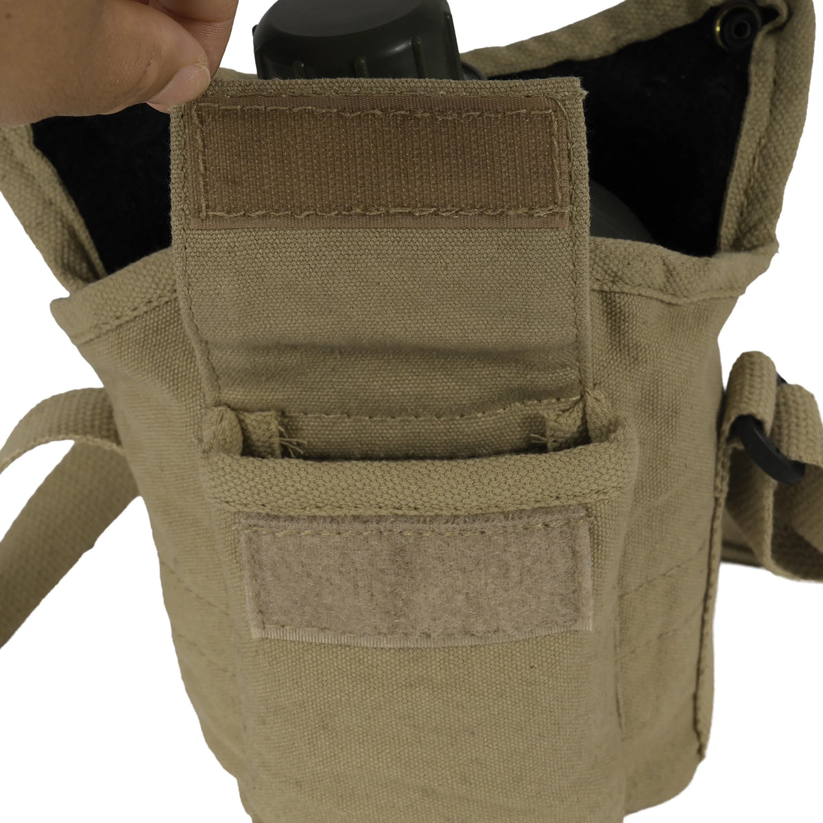 Vintage Canvas Carry-all Canteen Cover with Shoulder Strap