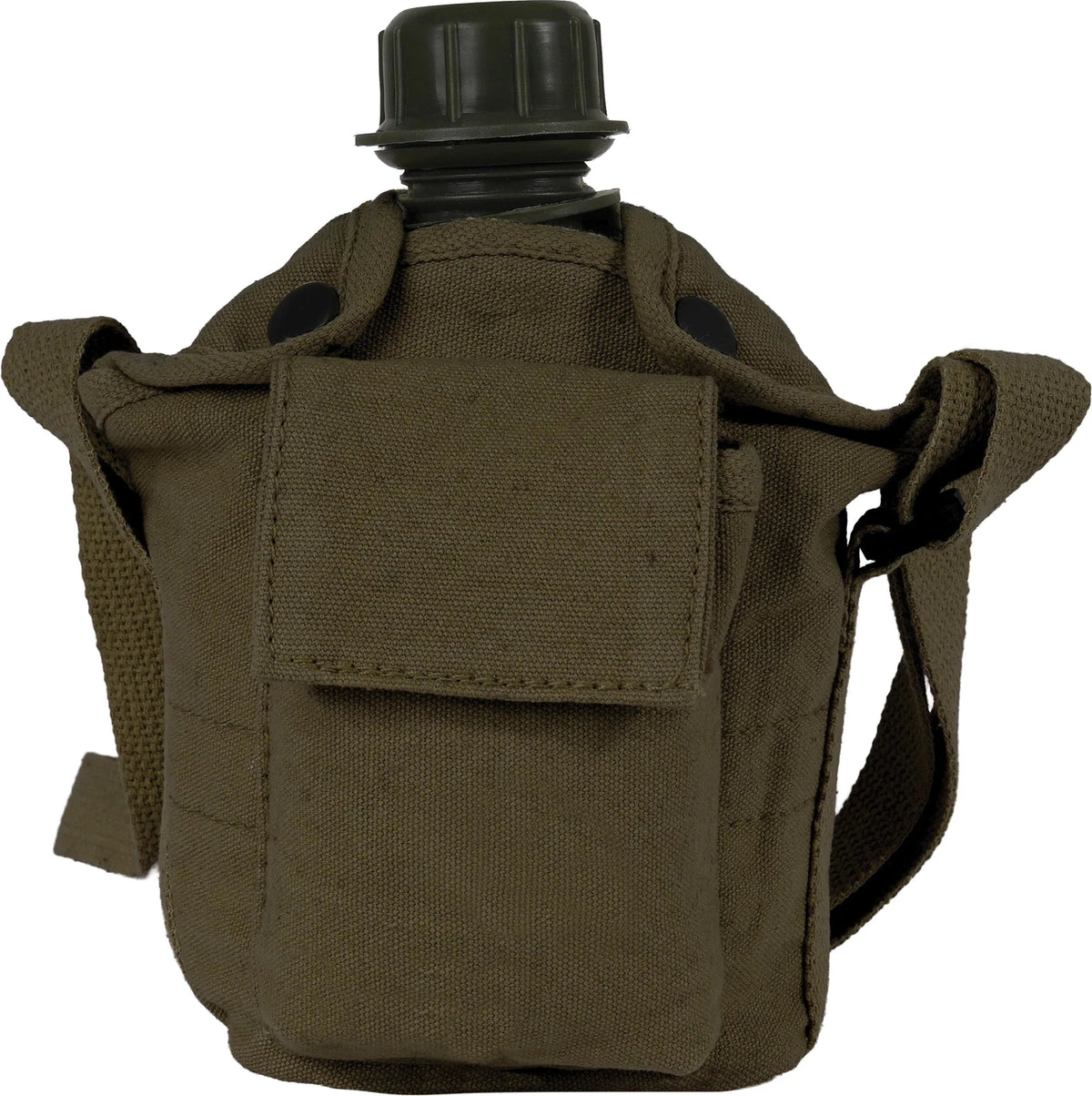 Vintage Canvas Carry-all Canteen Cover with Shoulder Strap