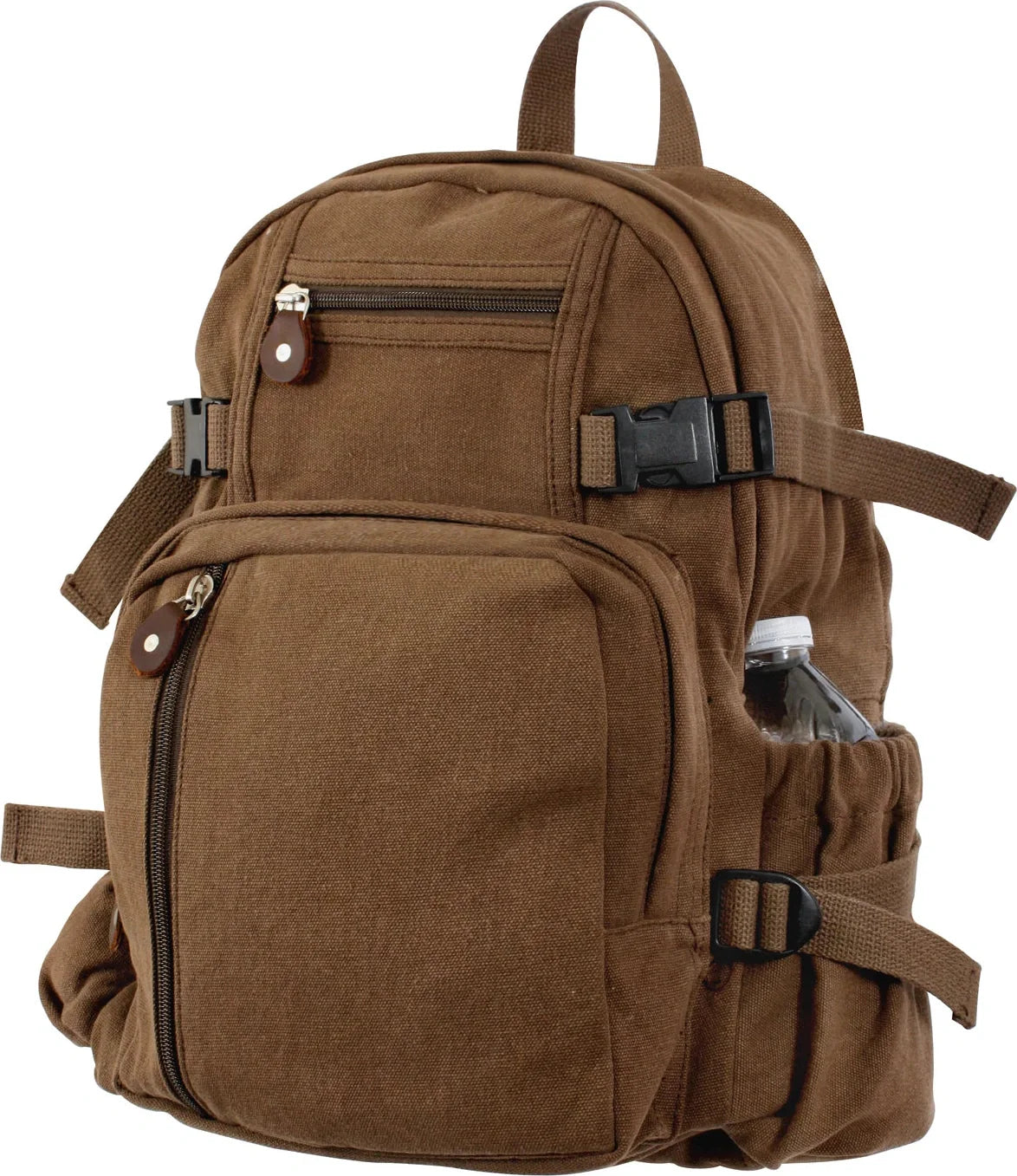 Vintage Canvas Compact Backpack - Earth Brown