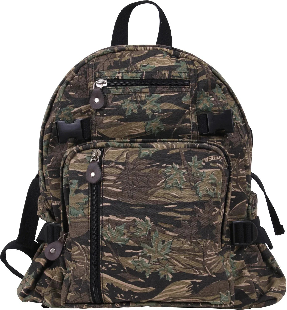 Vintage Canvas Compact Backpack - Navy Blue