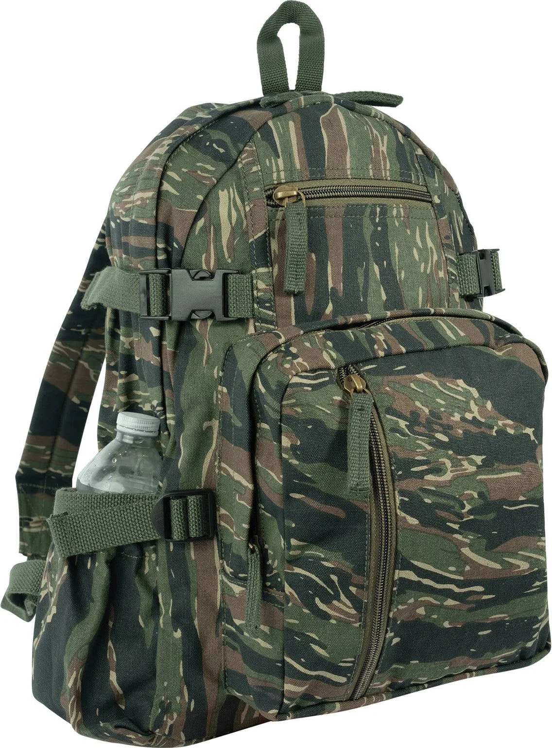 Vintage Canvas Compact Backpack - Tiger Stripe Camo