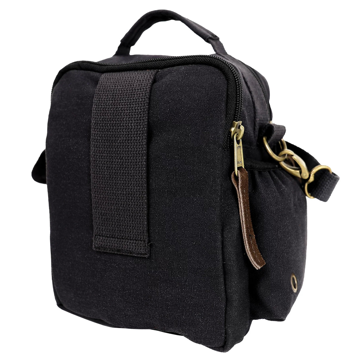 Vintage Canvas & Leather Travel Shoulder Bag