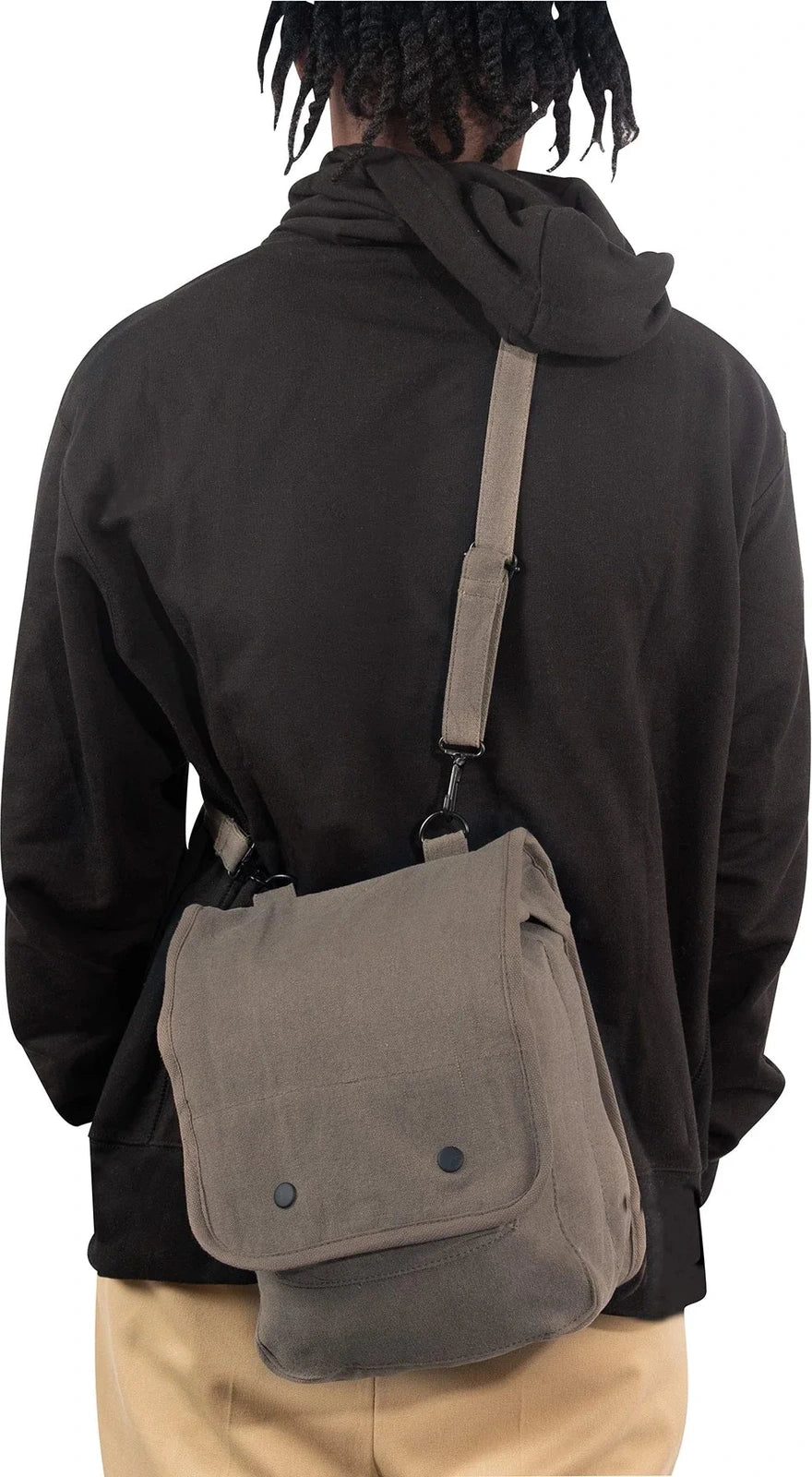Vintage Canvas Map Case Shoulder Bag