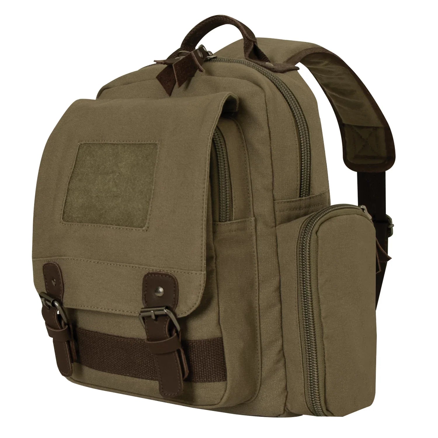 Vintage Canvas Sling Backpack - Olive Drab