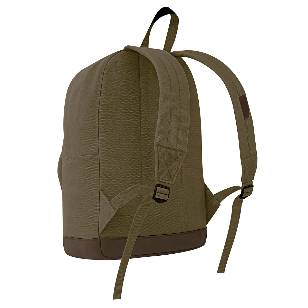 Vintage Canvas Teardrop Backpack with Leather Accents