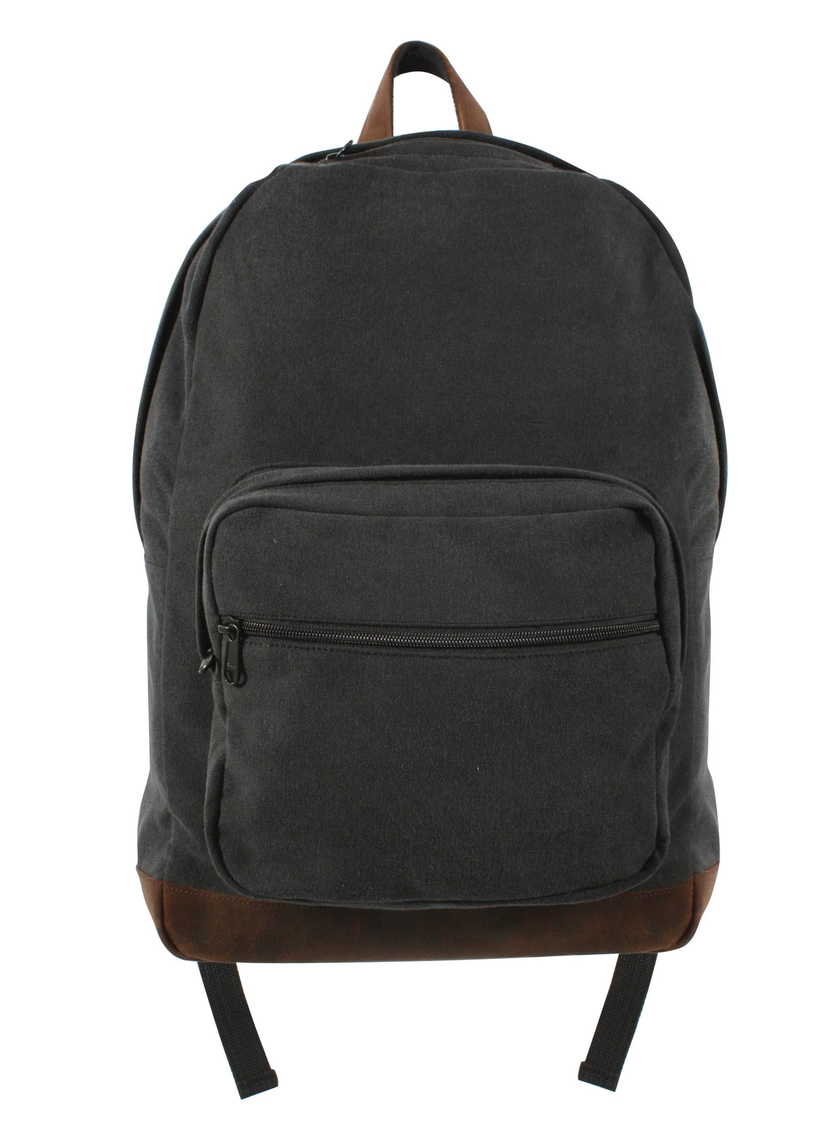Vintage Canvas Teardrop Backpack with Leather Accents