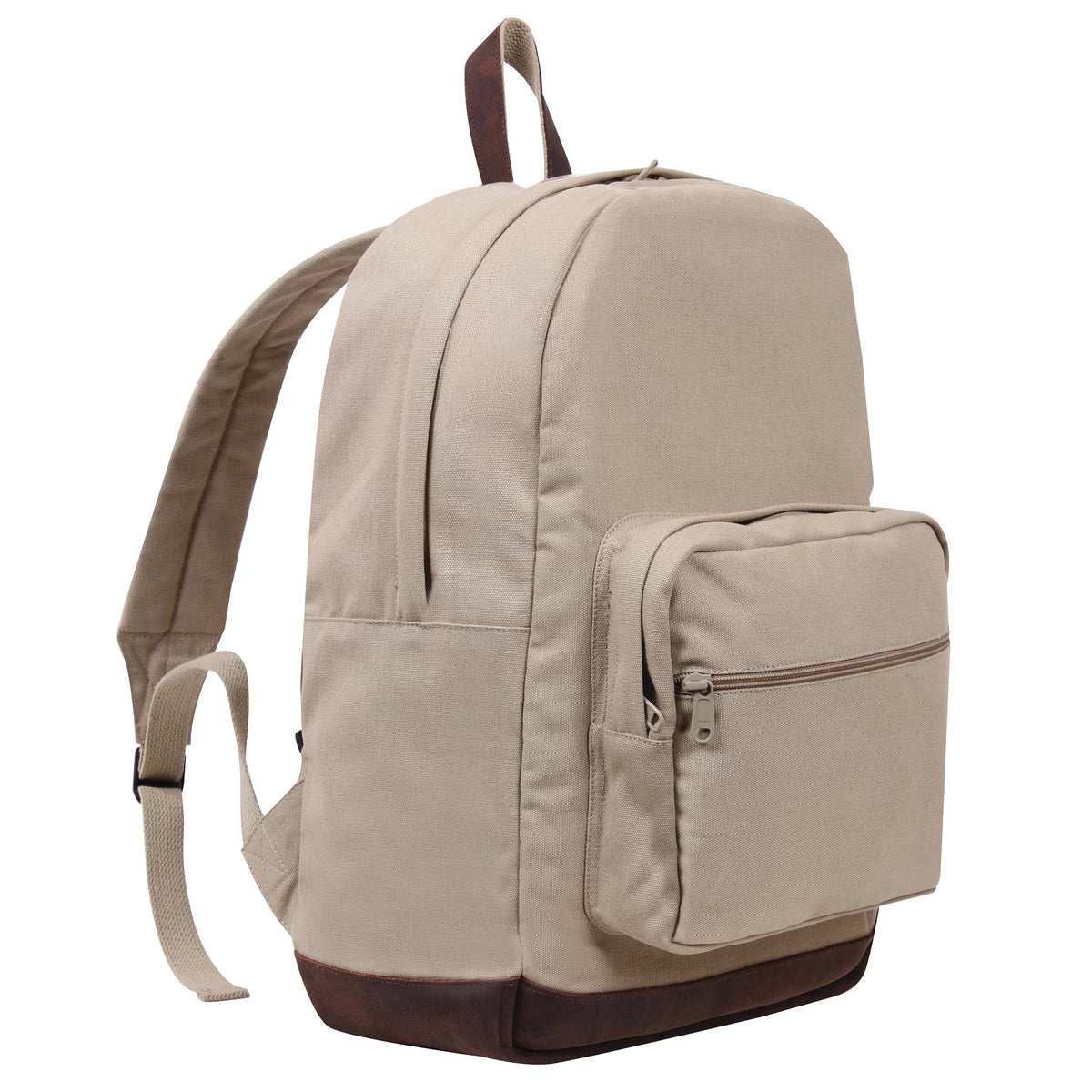 Vintage Canvas Teardrop Backpack with Leather Accents