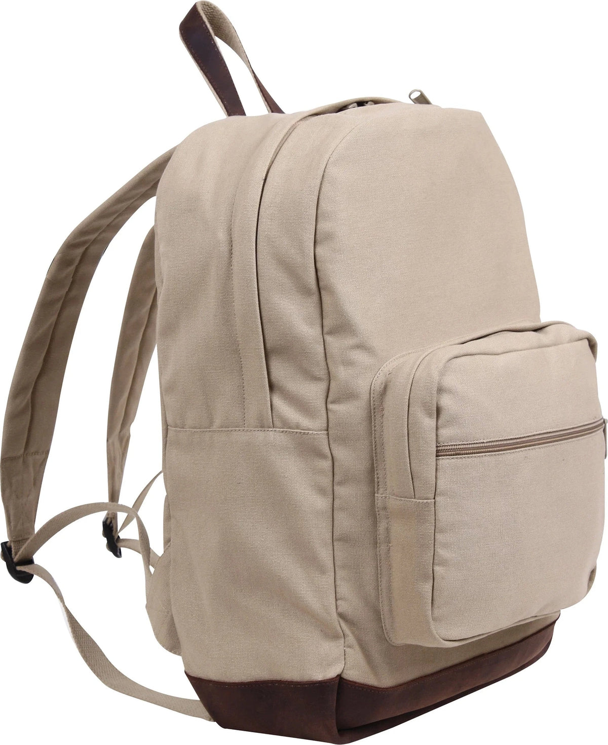 Vintage Canvas Teardrop Backpack with Leather Accents
