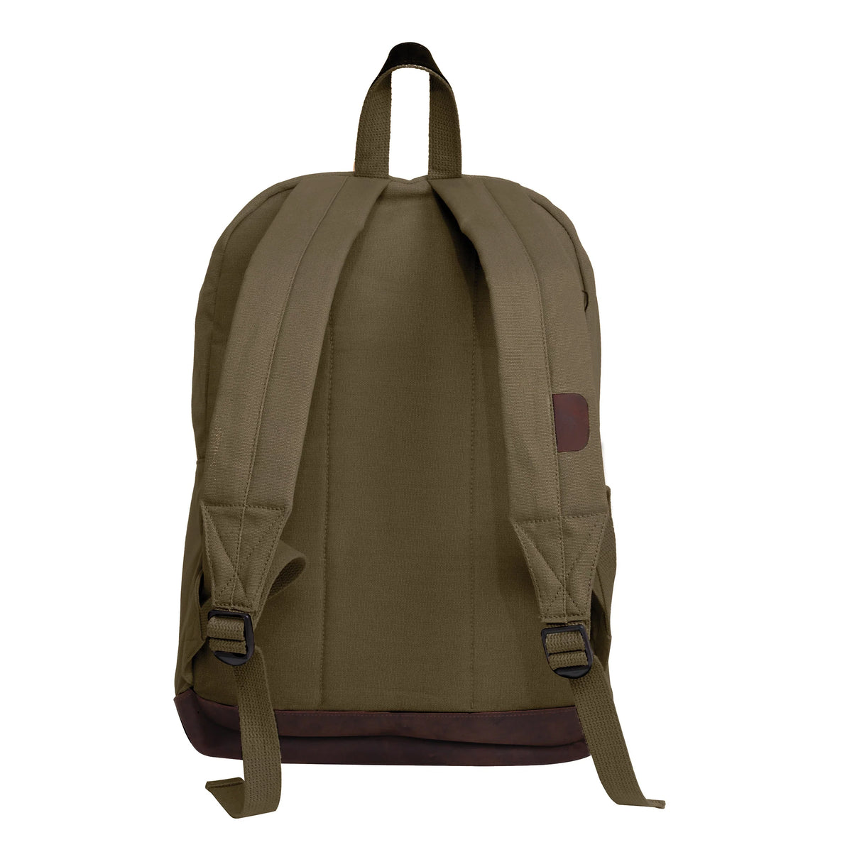 Vintage Canvas Teardrop Backpack with Leather Accents
