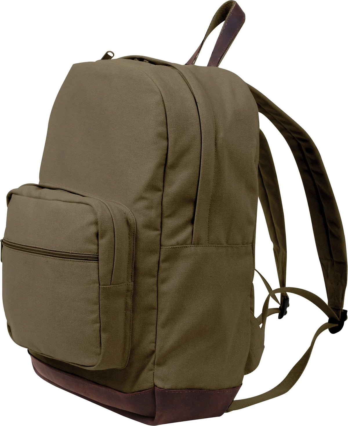 Vintage Canvas Teardrop Backpack with Leather Accents