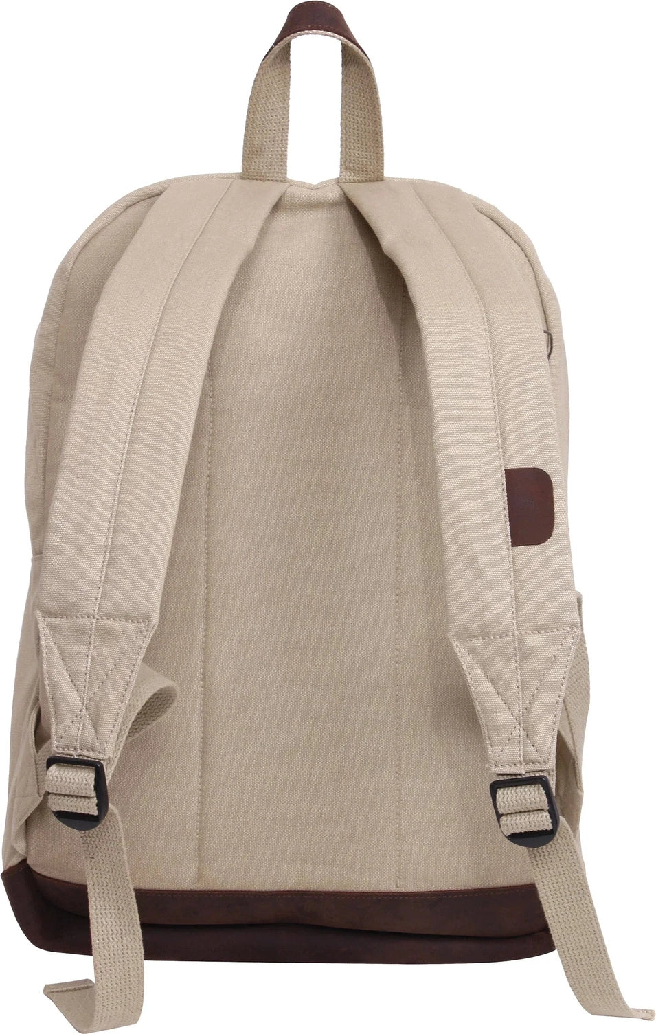 Vintage Canvas Teardrop Backpack with Leather Accents