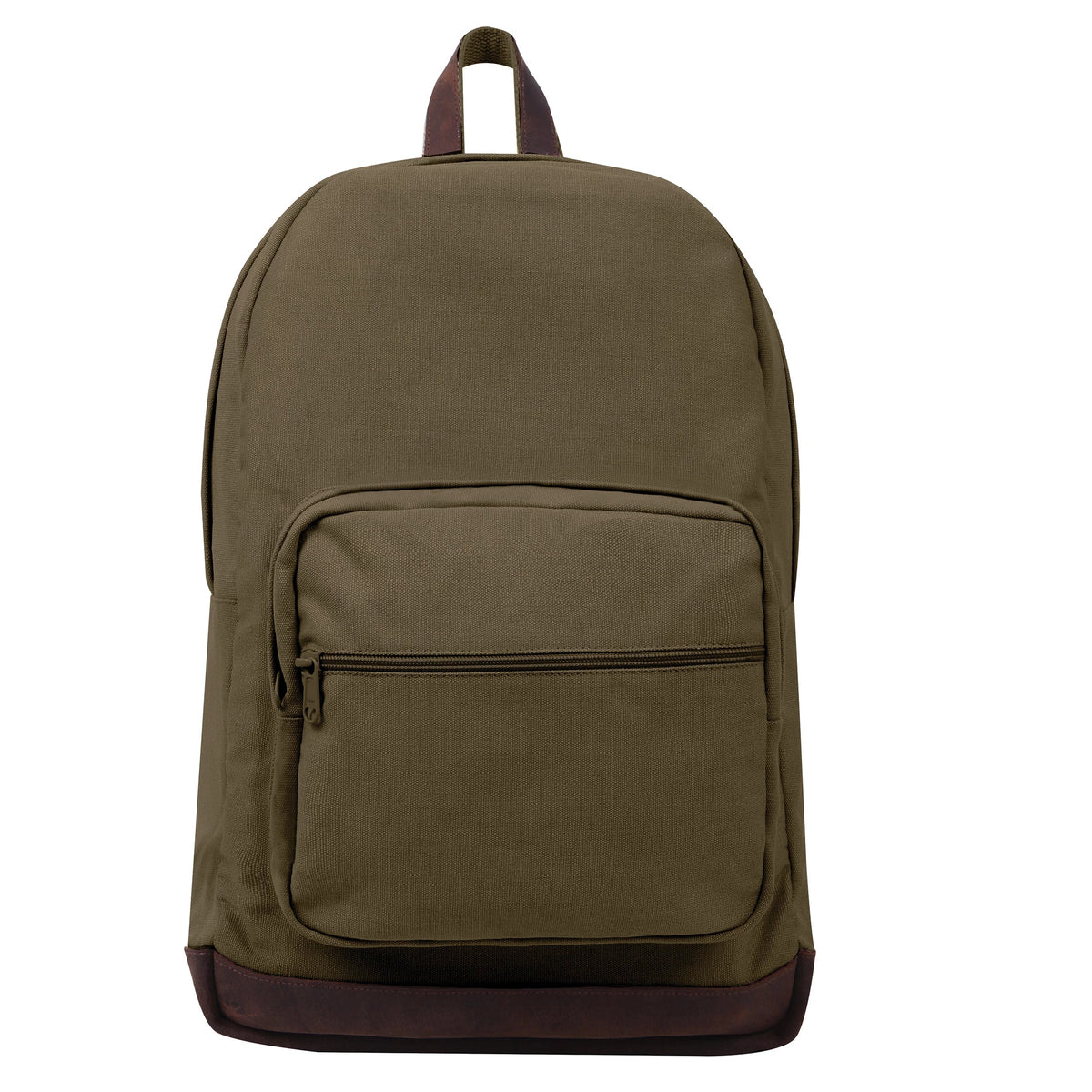 Vintage Canvas Teardrop Backpack with Leather Accents