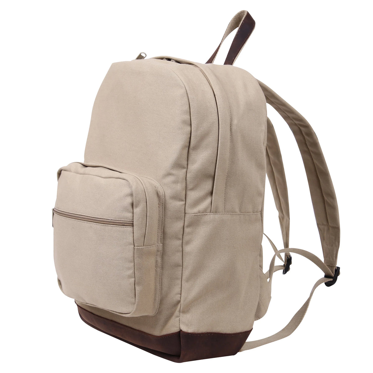 Vintage Canvas Teardrop Backpack with Leather Accents