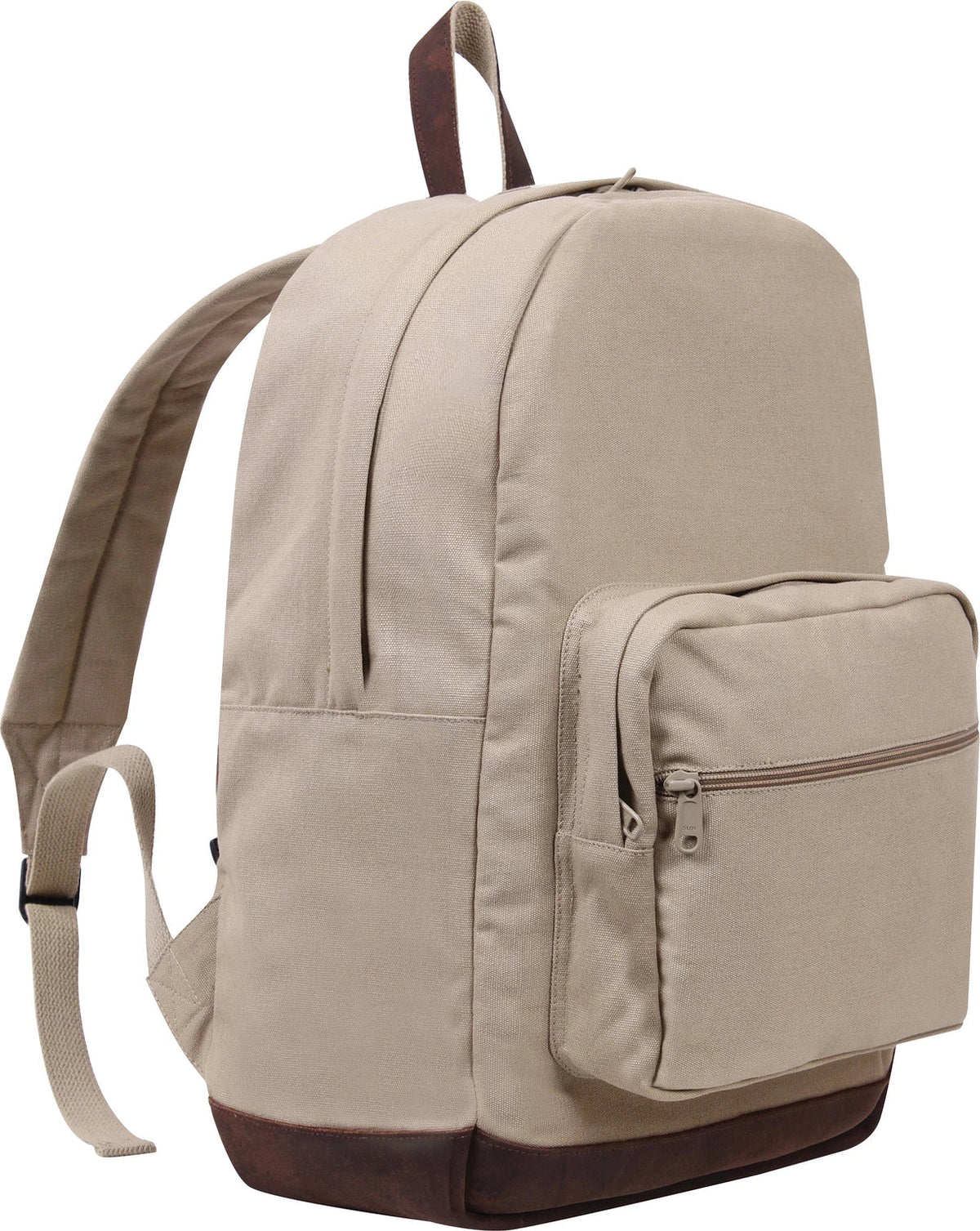 Vintage Canvas Teardrop Backpack with Leather Accents