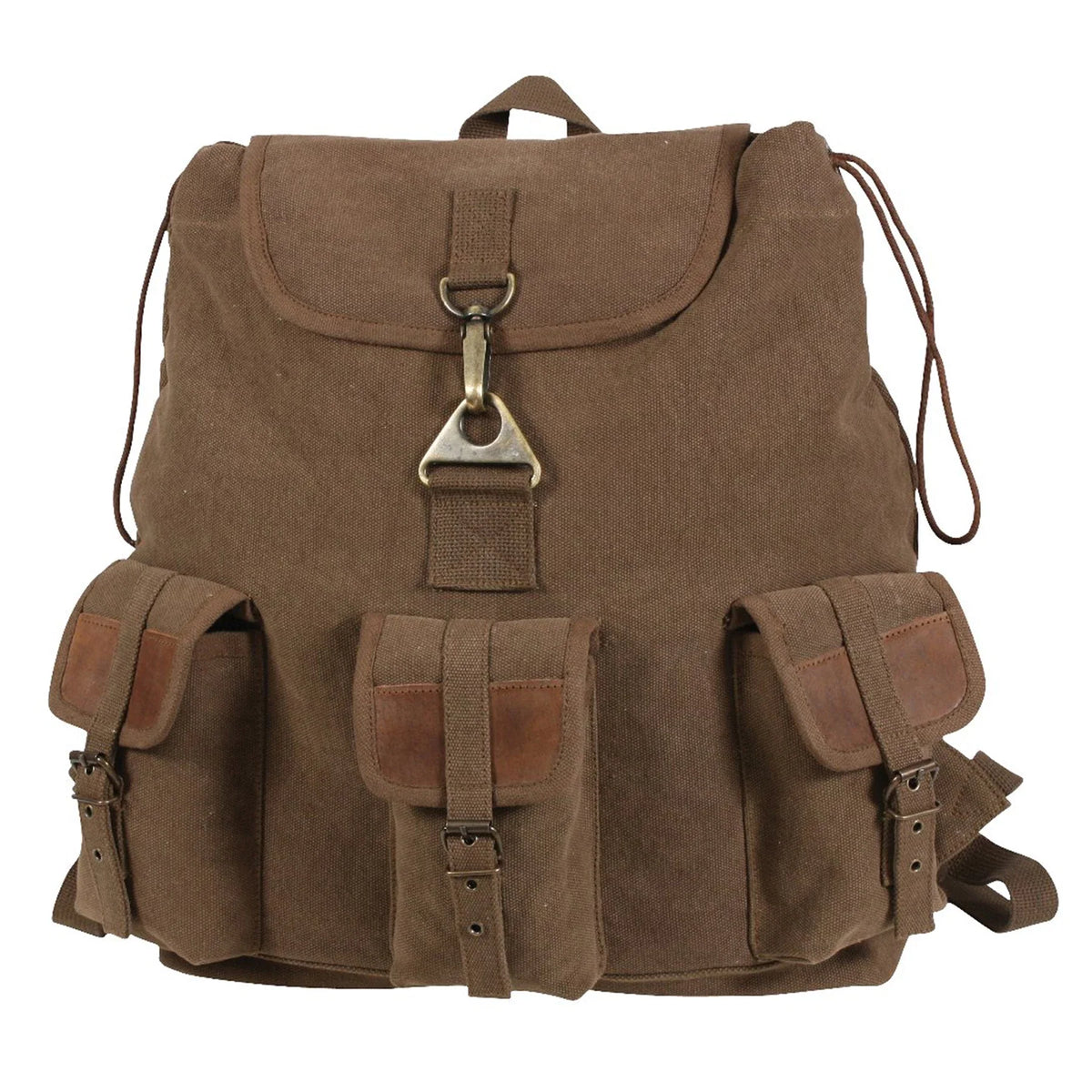 Vintage Canvas Wayfarer Backpack with Leather Accents