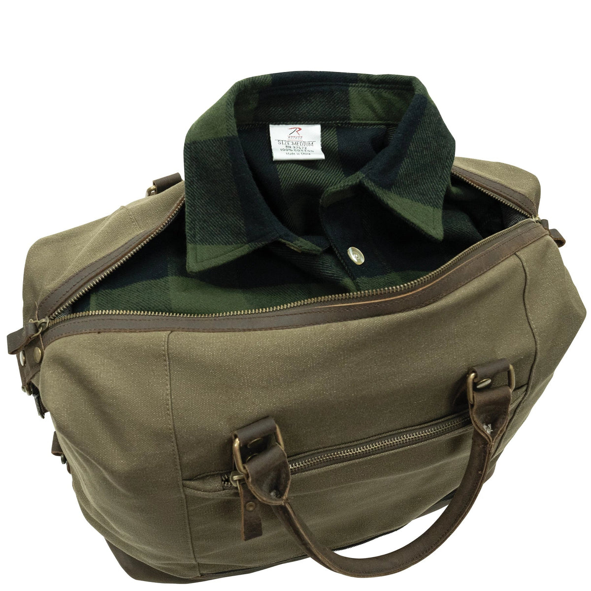 Vintage Carry-on Travel Bag - Olive Drab