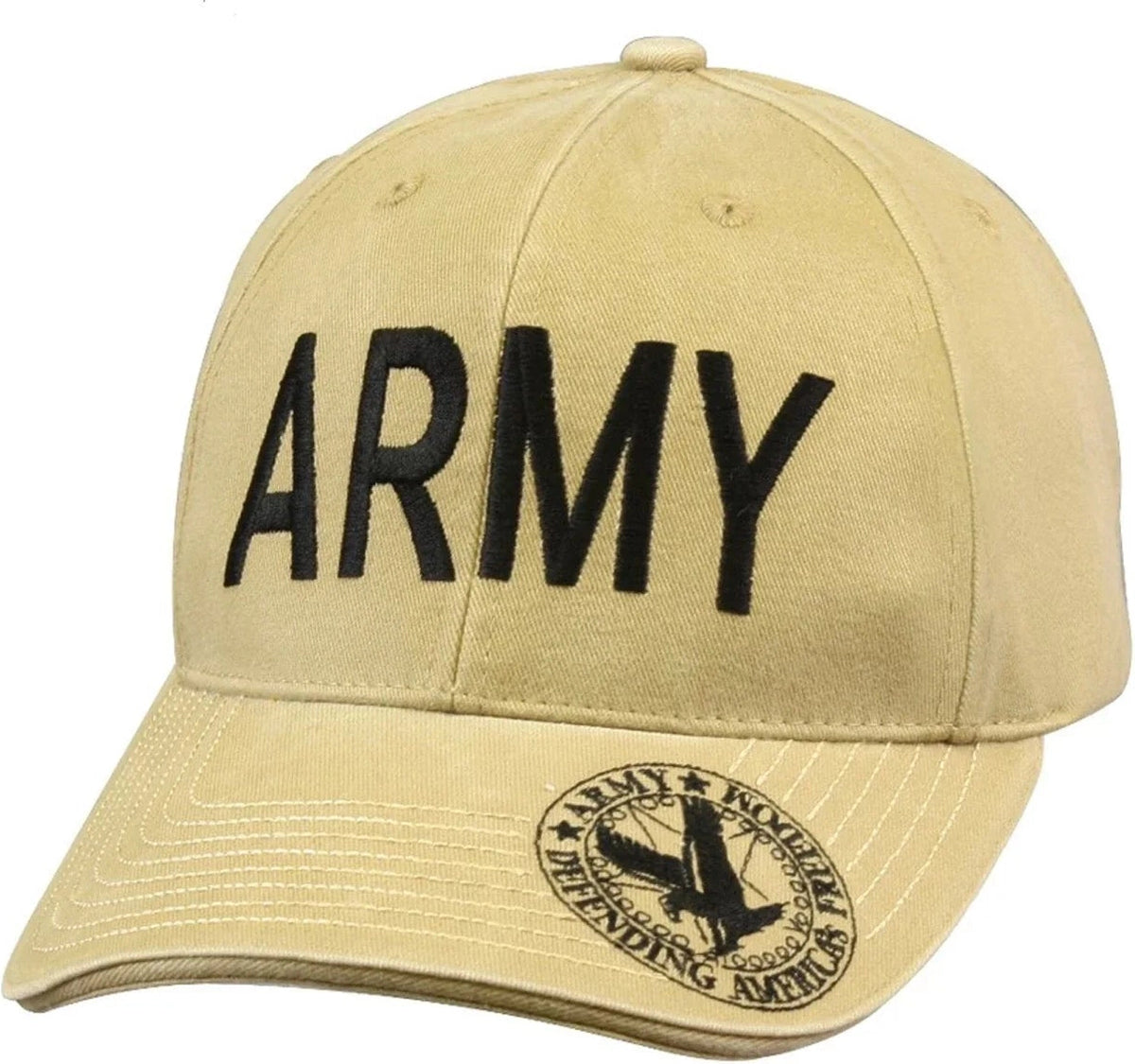 Vintage Deluxe Army Low Profile Insignia Cap - Khaki