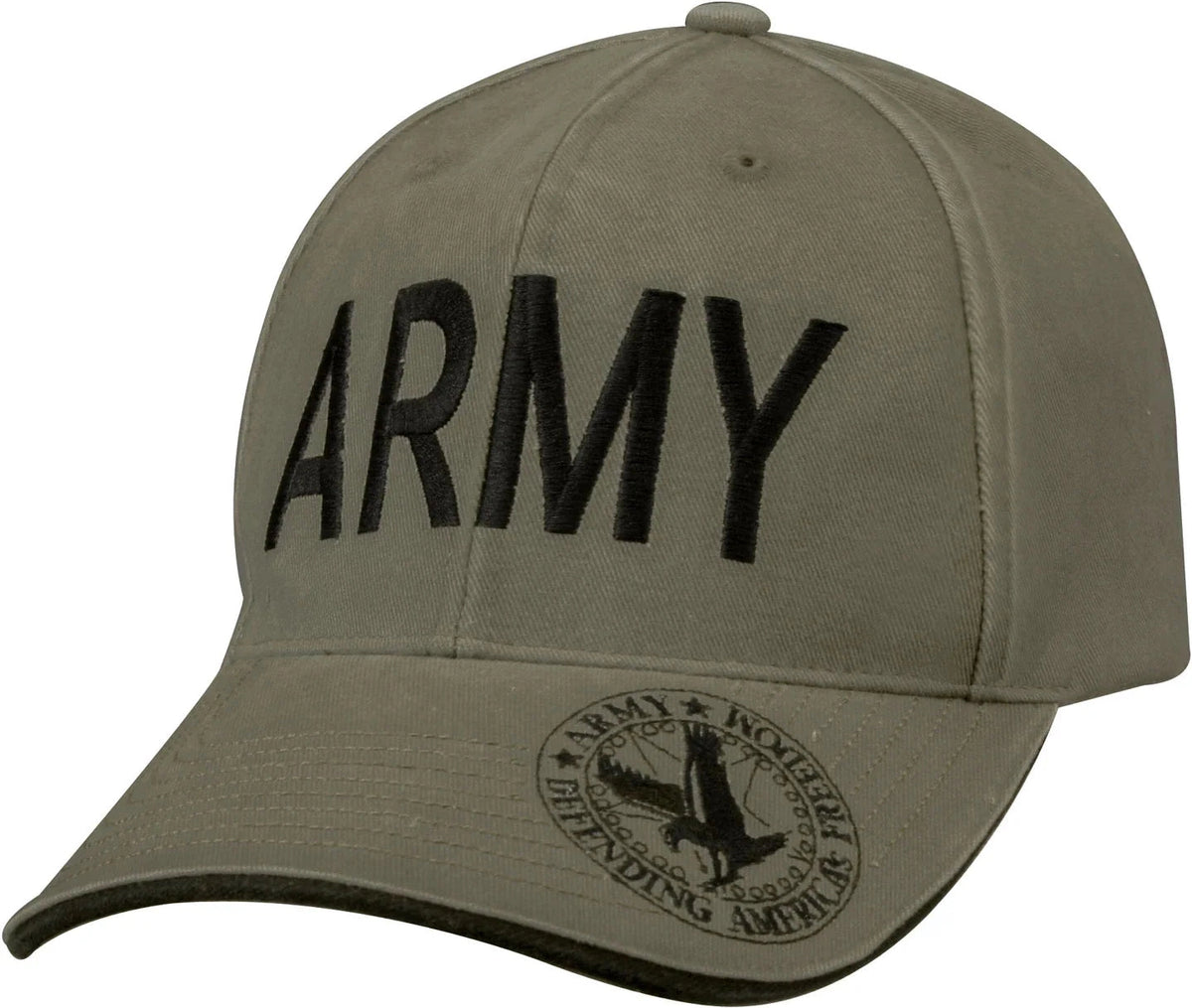 Vintage Deluxe Army Low Profile Insignia Cap - Olive Drab