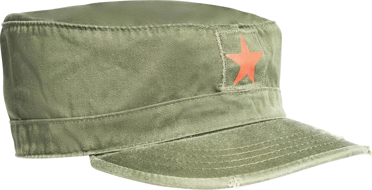 Vintage Fatigue Cap W/ Red Star - s