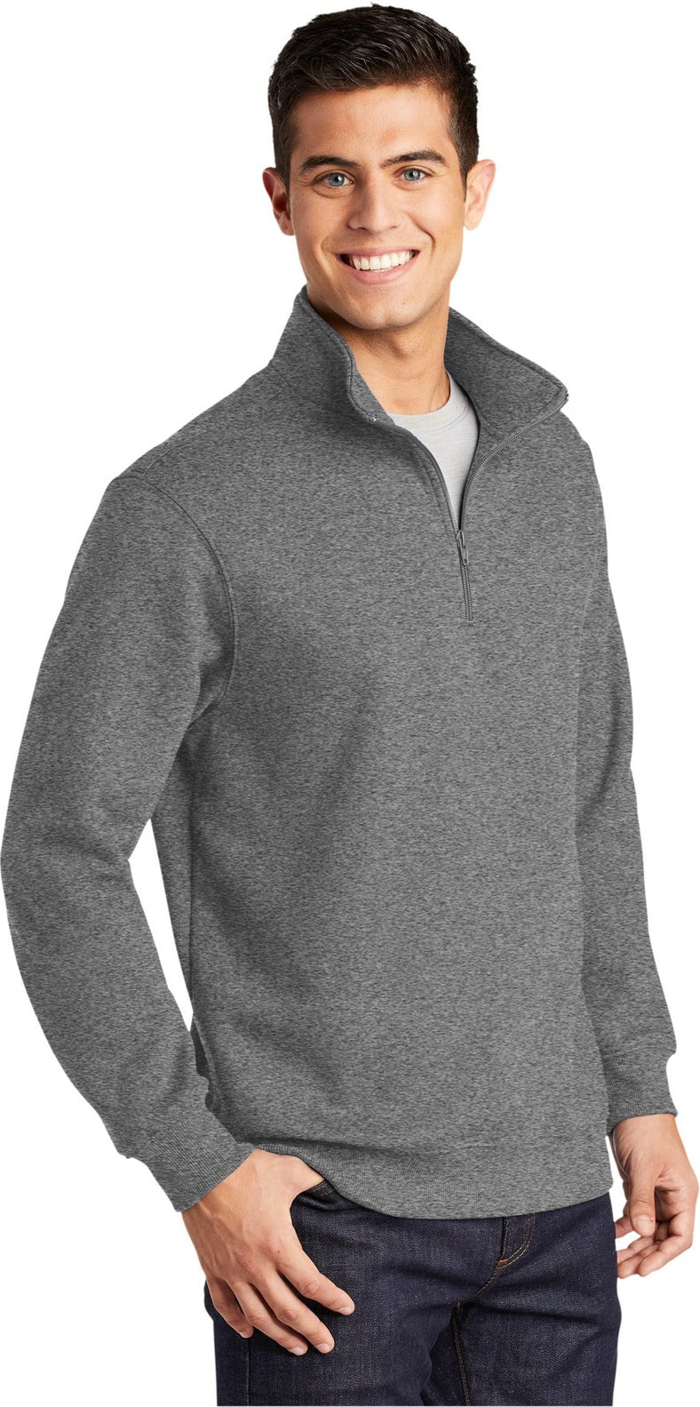 Vintage Hthr Sport-Tek Tall 1/4-Zip Sweatshirt. TST253