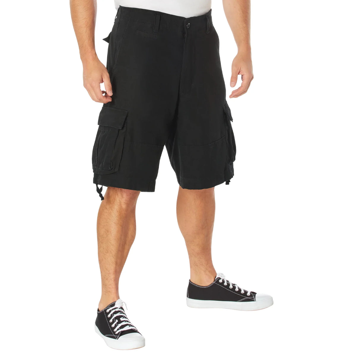 Vintage Infantry Utility Cargo Shorts - Black / s