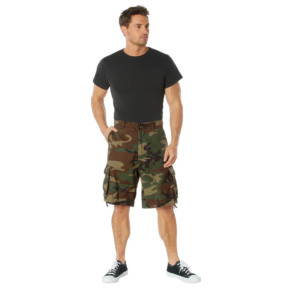 Vintage Infantry Utility Cargo Shorts