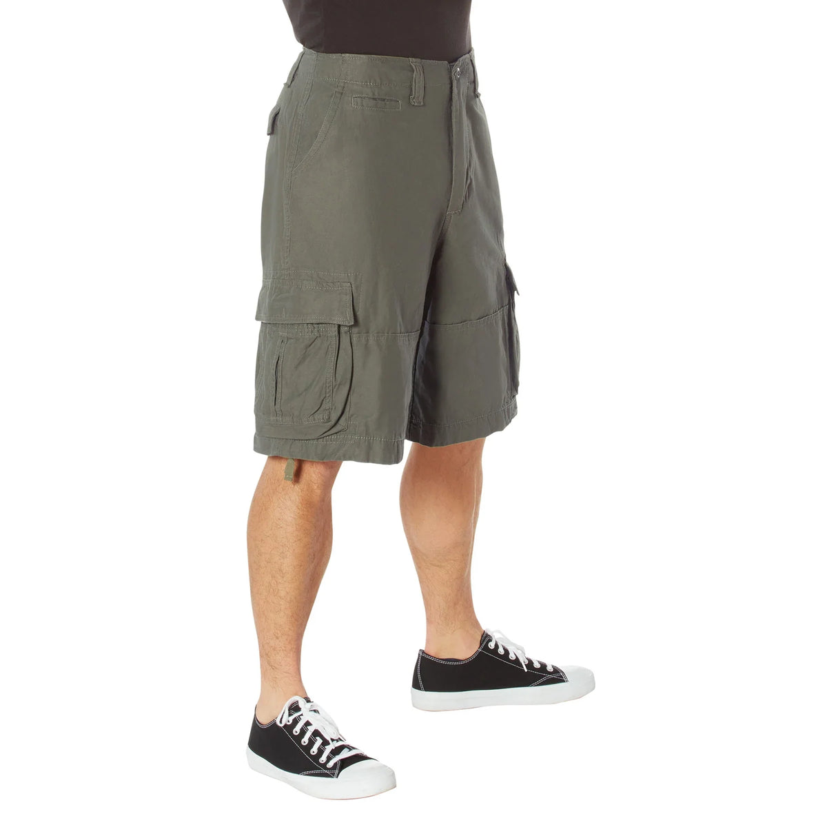 Vintage Infantry Utility Cargo Shorts - Olive Drab / s