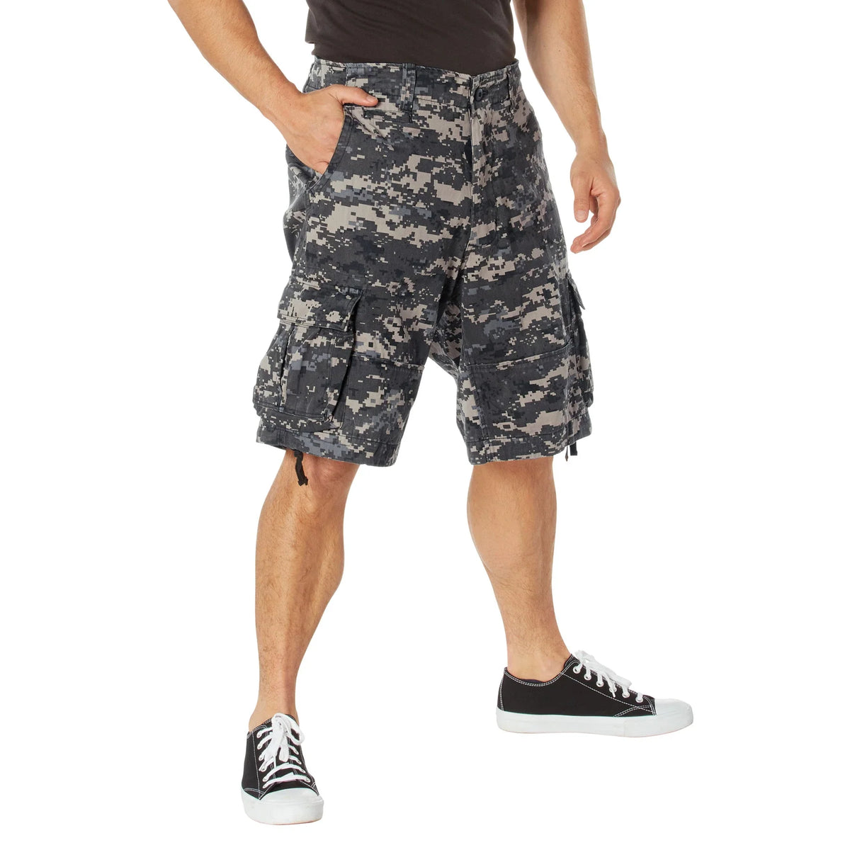 Vintage Infantry Utility Cargo Shorts - Subdued Urban Digital Camo / Xs