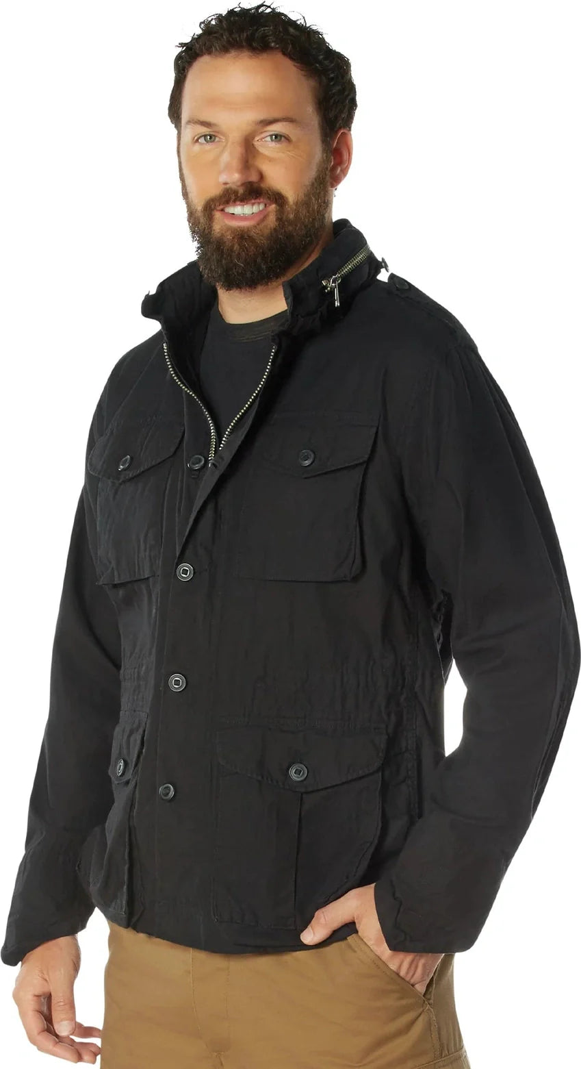 Vintage Lightweight M-65 Field Jacket - Black / s