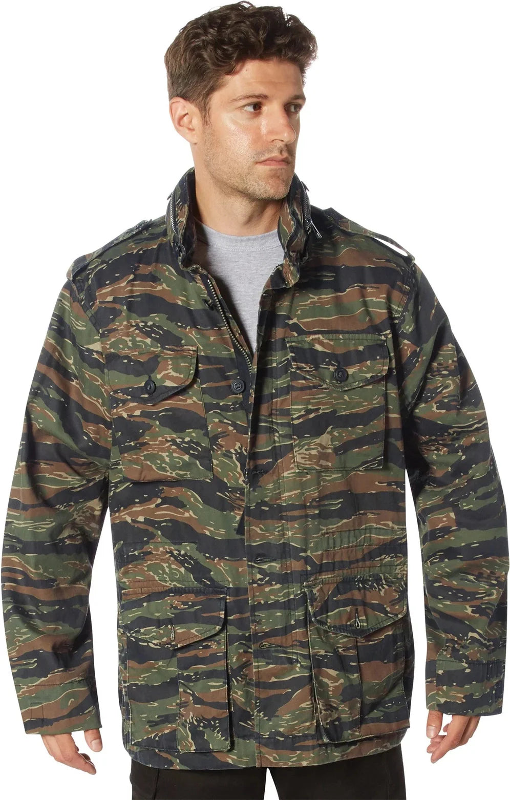 Vintage Lightweight M-65 Field Jacket - Tiger Stripe Camo / s