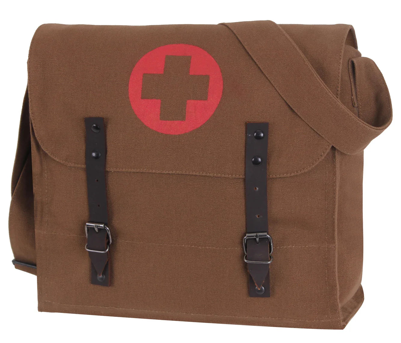 Vintage Medic Canvas Bag with Cross