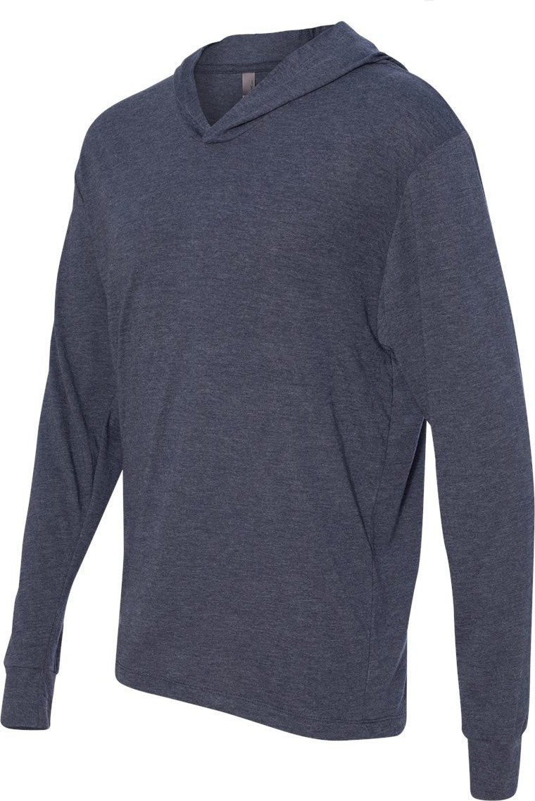 Vintage Navy Triblend Hooded Long Sleeve Pullover - 6021