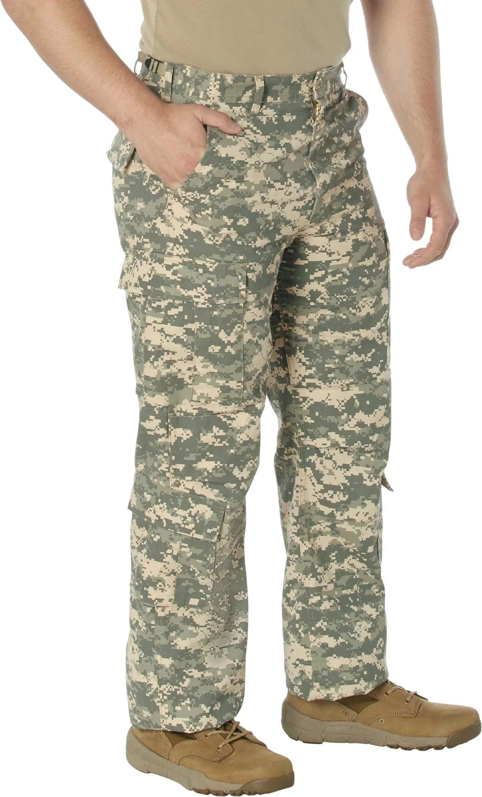 Vintage Paratrooper Cargo Fatigue Pants - Acu Digital Camo / s