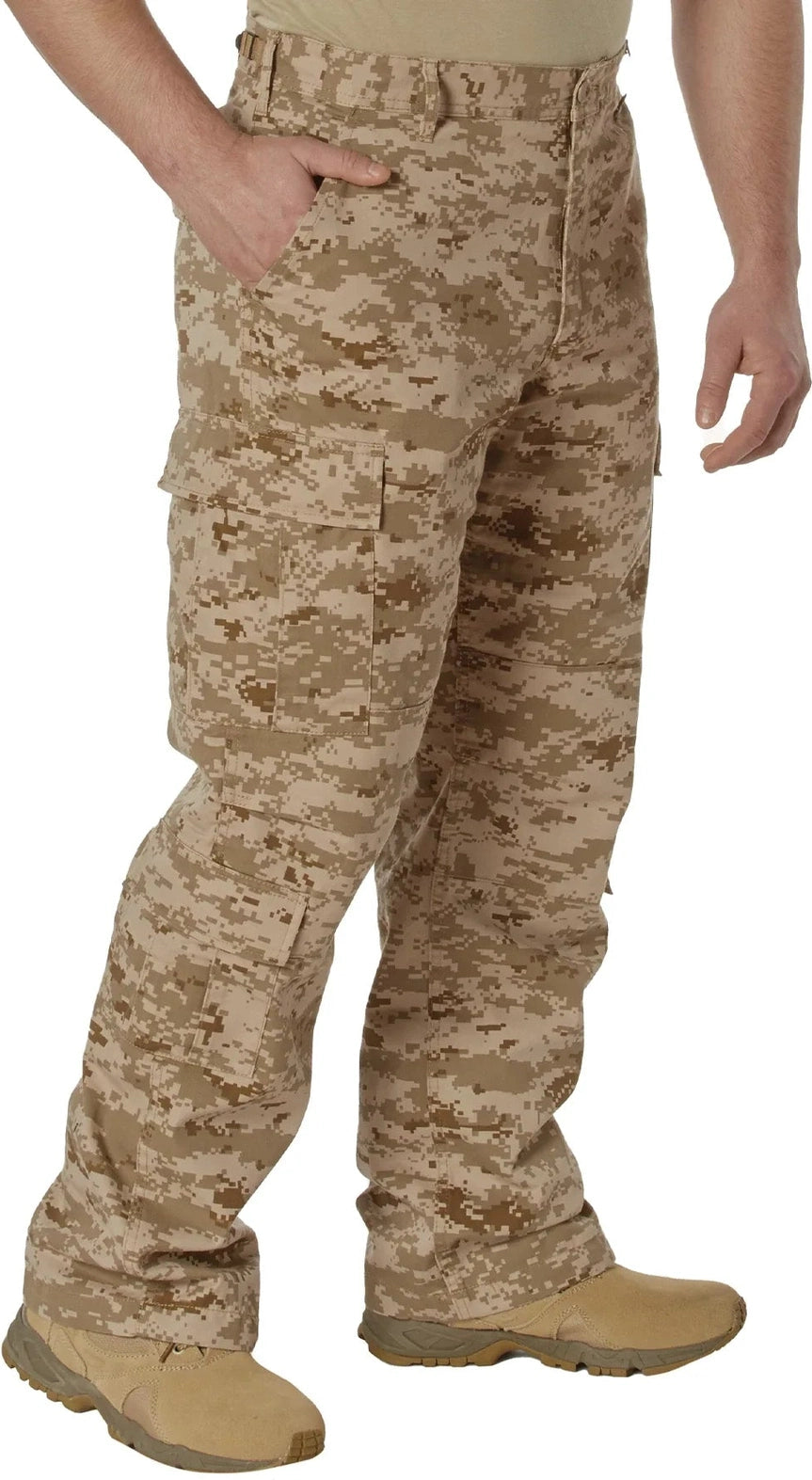 Vintage Paratrooper Cargo Fatigue Pants - Desert Digital Camo / m