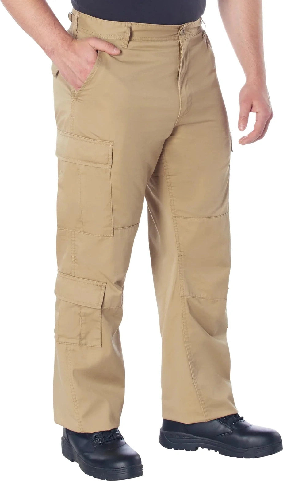 Vintage Paratrooper Cargo Fatigue Pants - Khaki / Xs