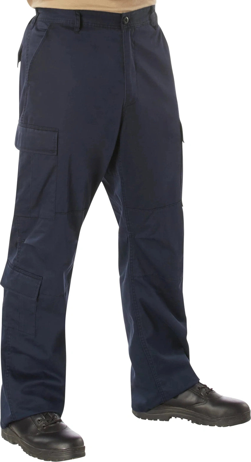 Vintage Paratrooper Cargo Fatigue Pants - Navy Blue / s