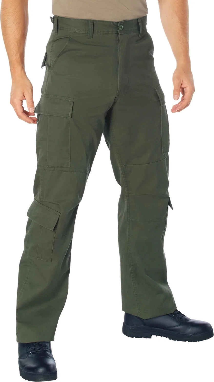 Vintage Paratrooper Cargo Fatigue Pants - Olive Drab / Xs