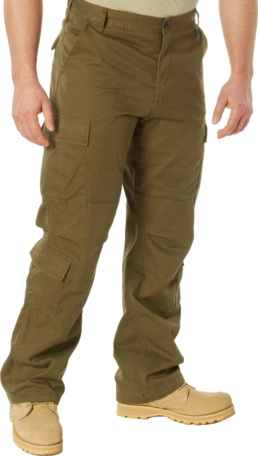 Vintage Paratrooper Cargo Fatigue Pants - Russet Brown / s