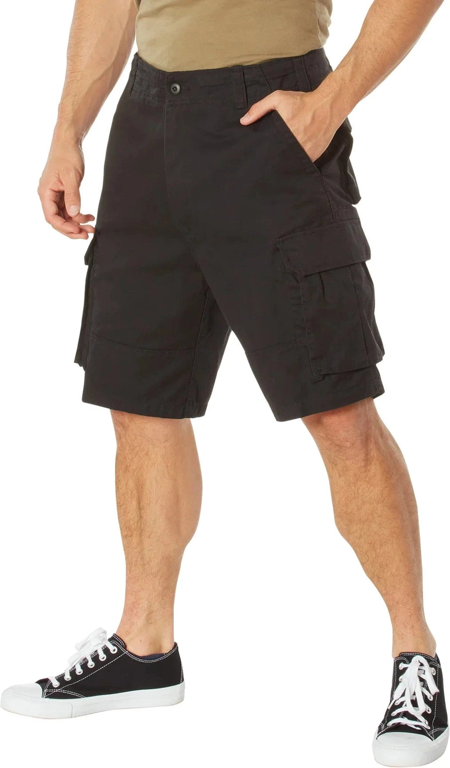 Vintage Paratrooper Cargo Shorts - Black / s