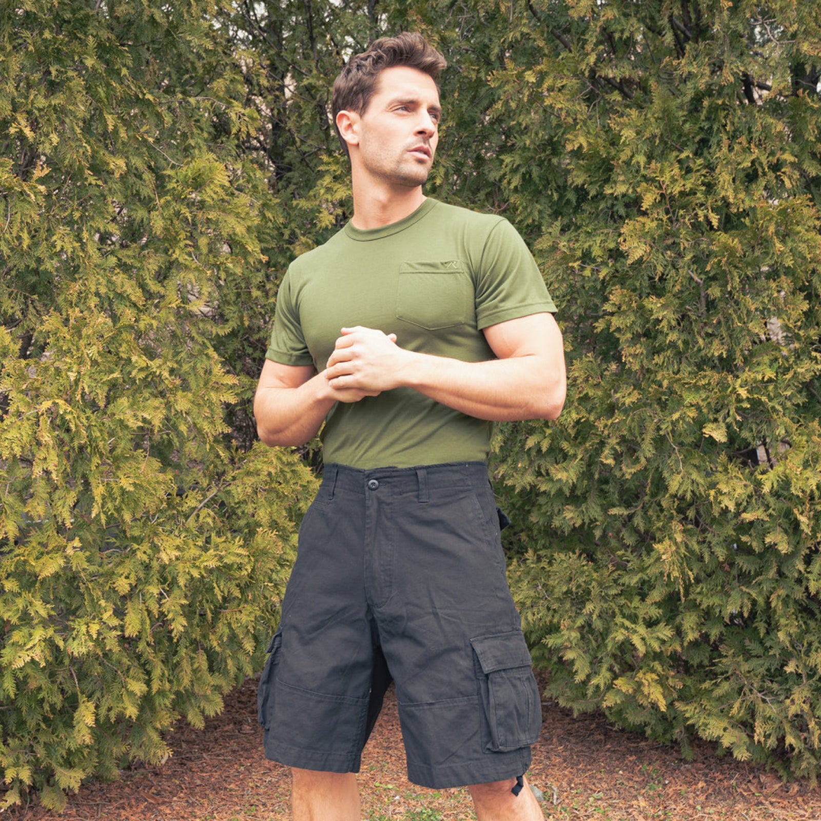 Vintage Paratrooper Cargo Shorts - Black / s