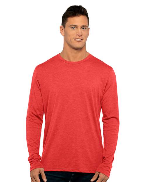 Vintage Red Triblend Long Sleeve T-Shirt - 6071