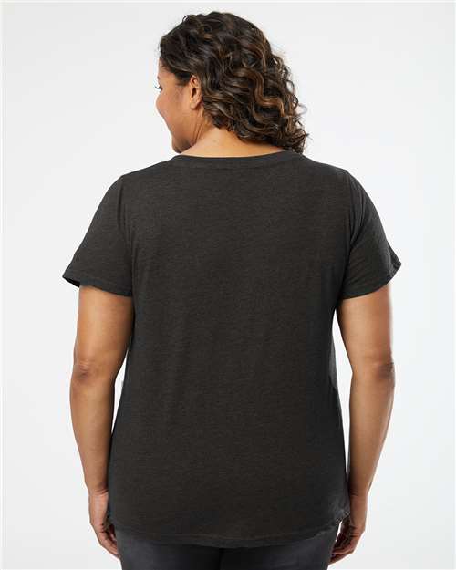 Vintage Smoke Curvy Collection Women&#39;s Fine Jersey V-Neck Tee - 3817