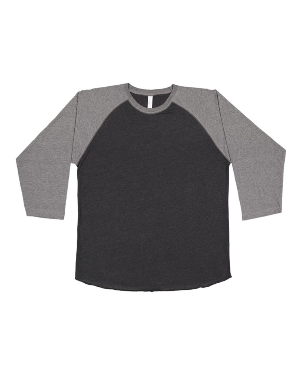 Vintage Smoke/ Granite Heather Baseball Fine Jersey Three-Quarter Sleeve Tee - 6930