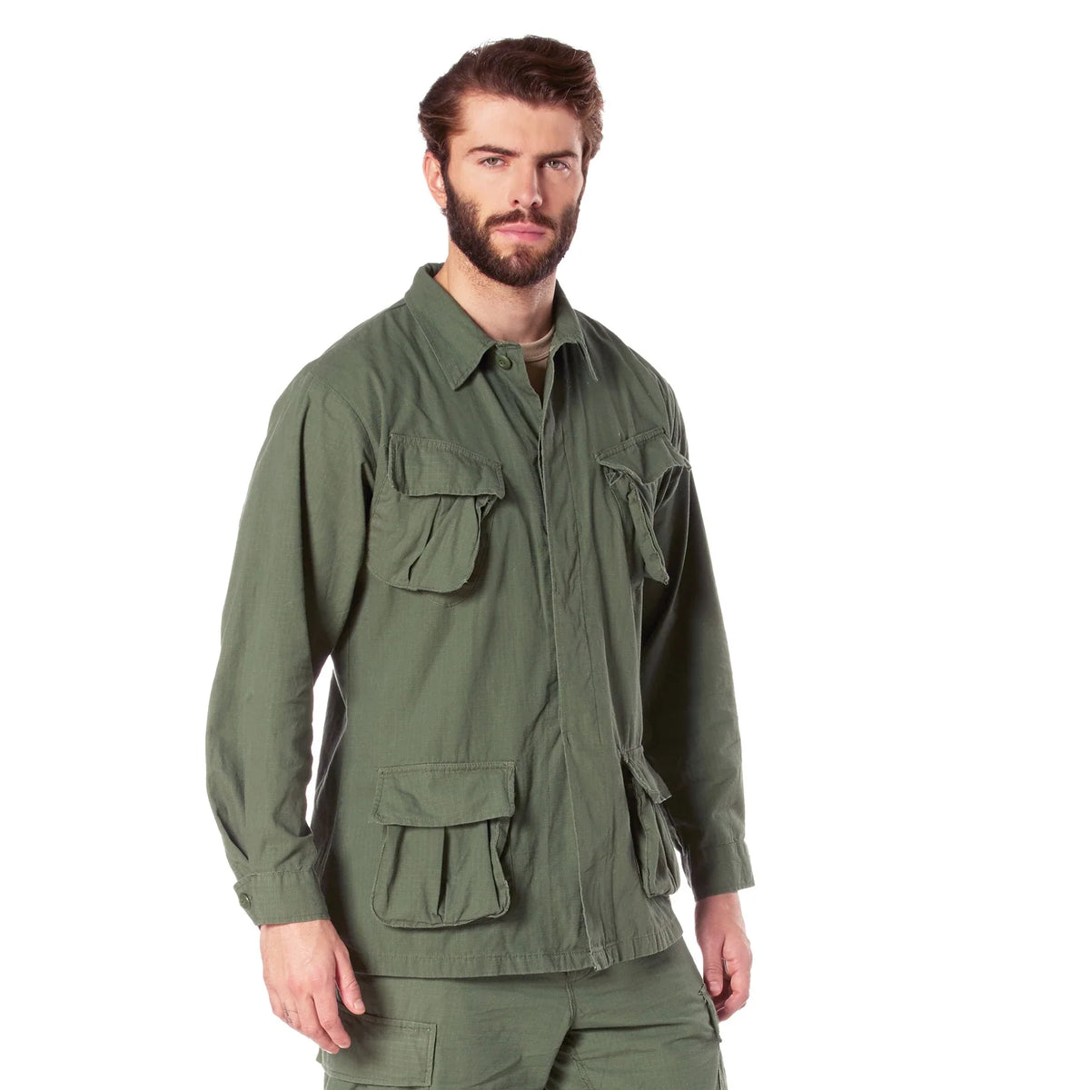 Vintage Vietnam Fatigue Rip-stop Shirt