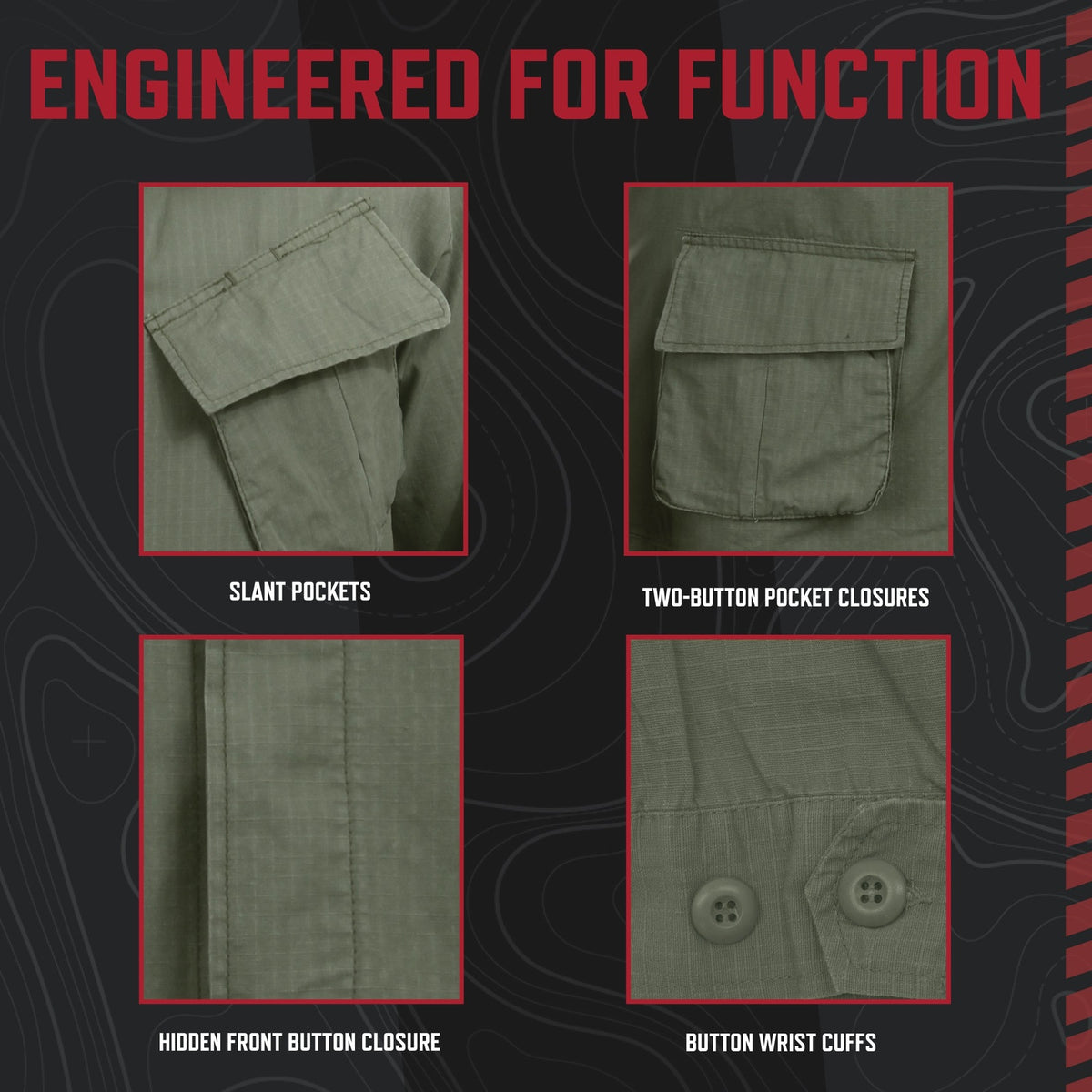 Vintage Vietnam Fatigue Rip-stop Shirt