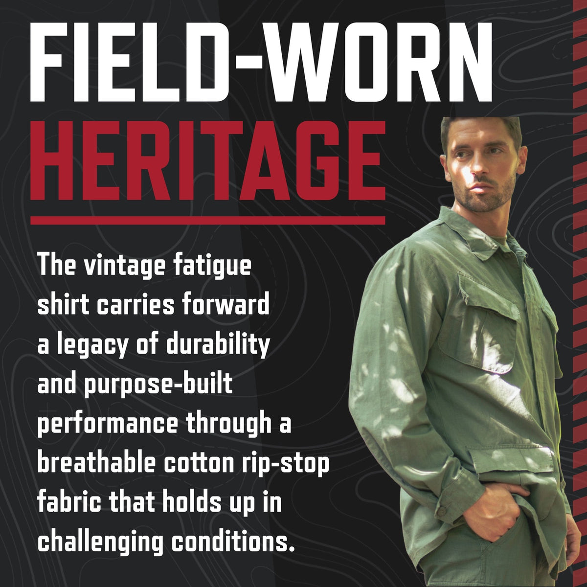 Vintage Vietnam Fatigue Rip-stop Shirt