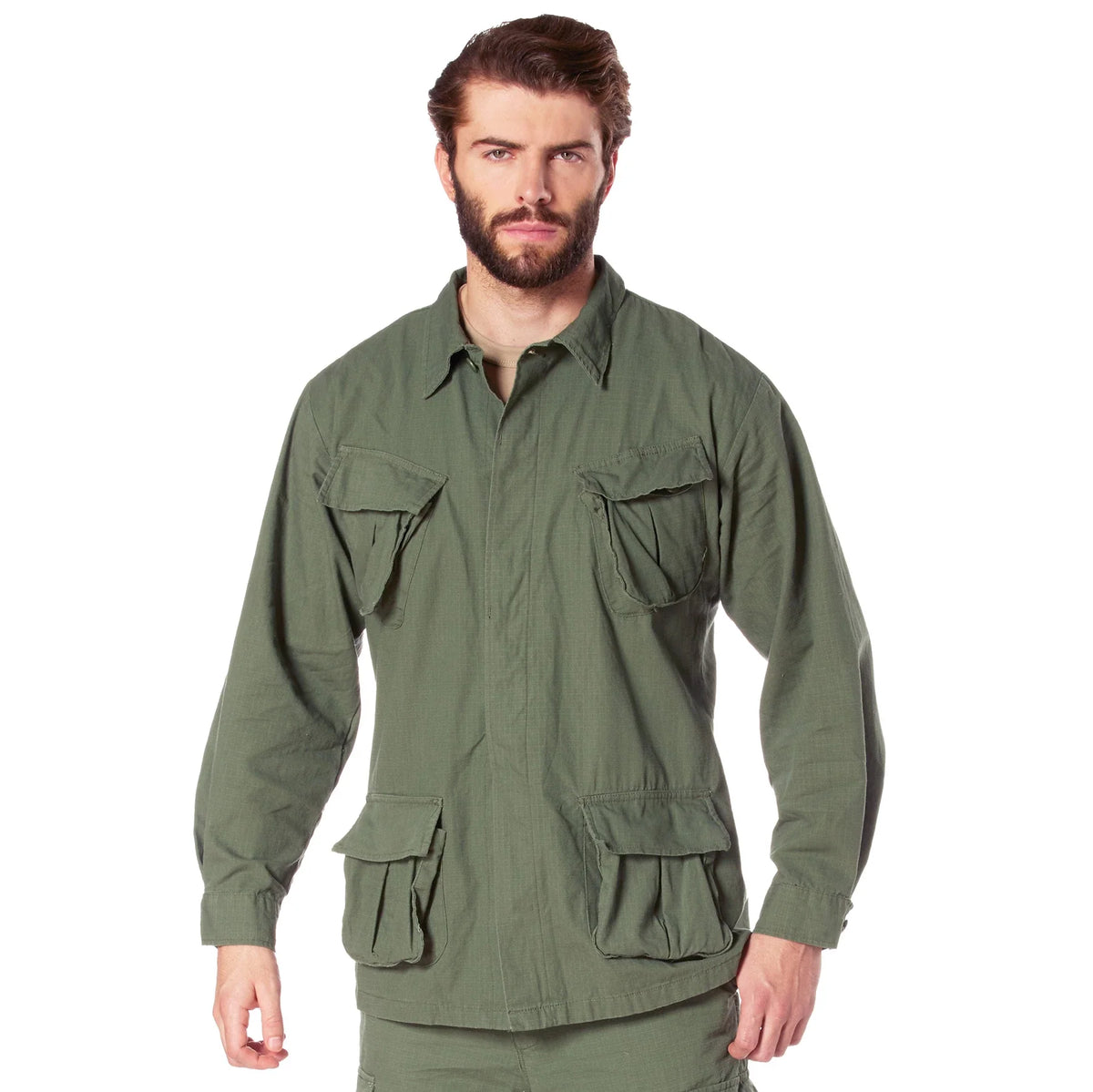 Vintage Vietnam Fatigue Rip-stop Shirt