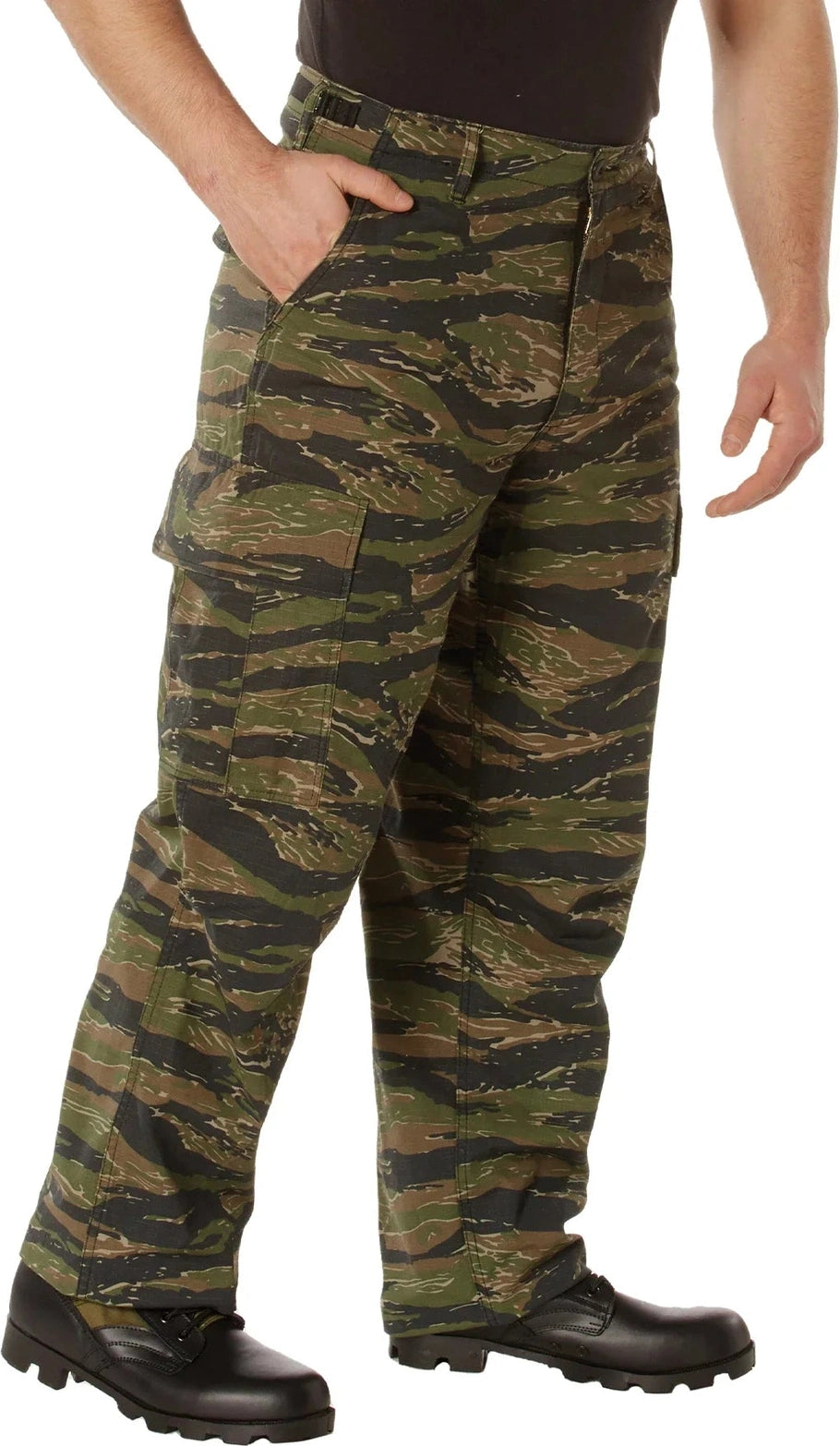 Vintage Vietnam Rip-stop Fatigue Pants - Tiger Stripe Camo / s