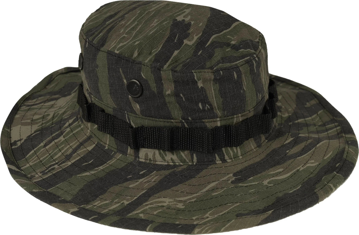 Vintage Vietnam Style Boonie Hat - Tiger Stripe Camo / Default