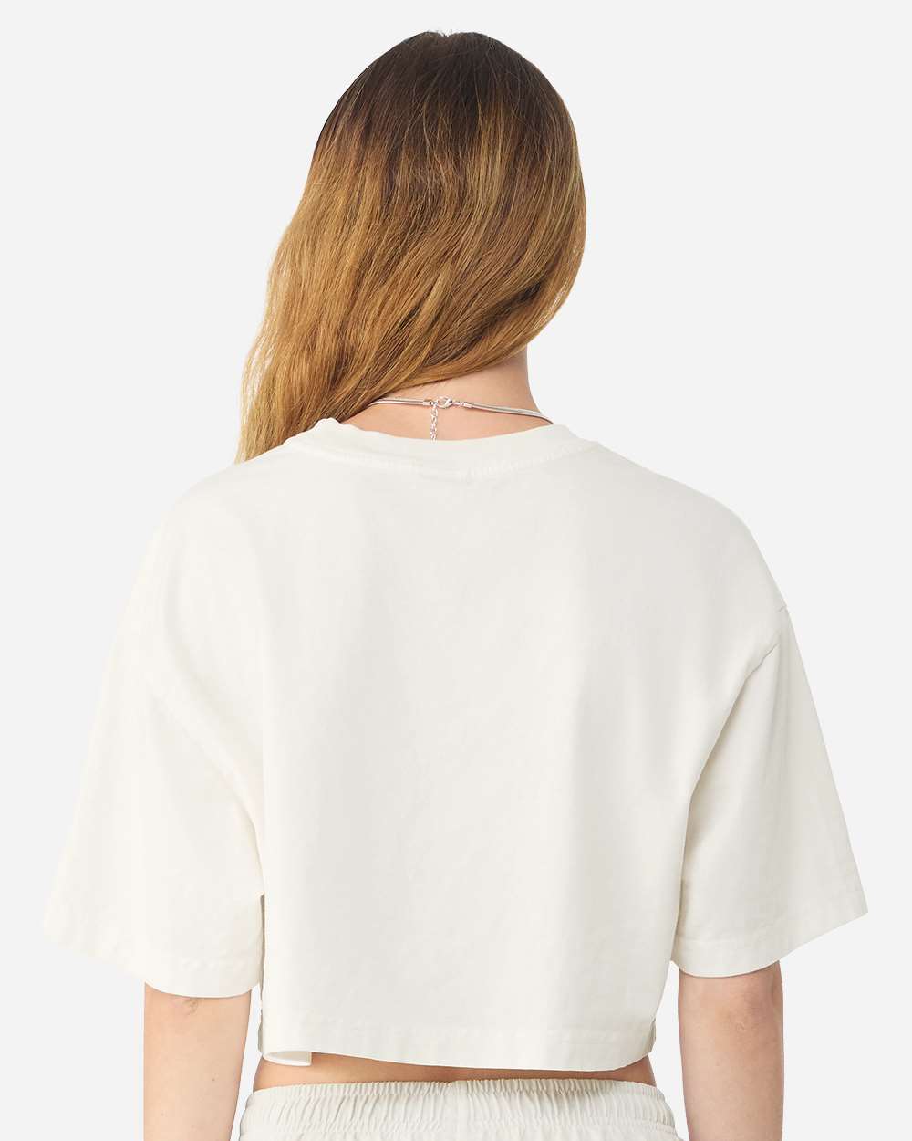 Vintage White Women's Garment-Dyed Cropped Tee - 6882GD
